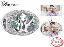 Foto van Sieraden original personalized custom photo charm 925 stering silver tree of life with cz bead fit b