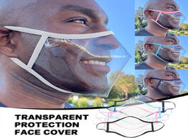 Foto van Sieraden adults transparent face mask with clear window visible eye shield filter reusable unisex fa