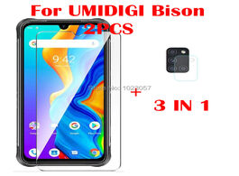Foto van Telefoon accessoires 2 in 1 camera tempered glass on for umidigi bison screen protector 2.5d