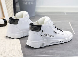 Foto van Schoenen women sneakers fashion winter shoes flats platform casual for comfortable high top warm plu