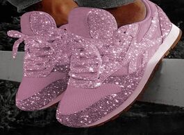 Foto van Schoenen women shoes casual vulcanized sneakers bling sparkly platform shoe chaussure femme