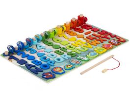 Foto van Speelgoed wooden fishing letter count numbers matching toy cognition puzzle montessori educational b
