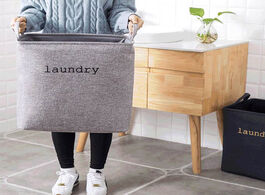 Foto van Huis inrichting dual fabric eva dirty clothes basket foldable laundry hamper with handles square sto