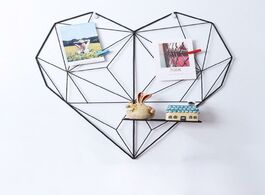 Foto van Huis inrichting new home cafe heart wall hanging clips cords photos storage rack shelf holder decor 