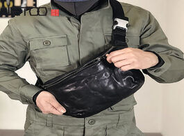 Foto van Tassen aetoo handmade retro head layer cowhide men s chest bag multi functional leather trend sports