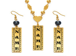 Foto van Sieraden anniyo customize name pendant necklace earrings set personalized letters guam hawaiian chuu