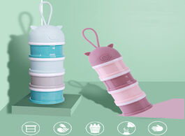 Foto van Baby peuter benodigdheden 4 layer cartoon portable newborn food container box essential cereal milk 