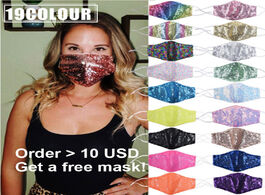 Foto van Sieraden fashion sequins mask flash gauze luxury women adjustable reusable masks party night club je
