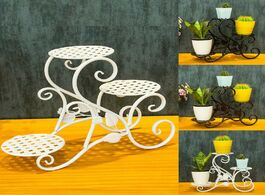 Foto van Meubels iron flower shelf rack home floor style living room green pot 3layers indoor outdoor garden 