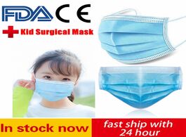 Foto van Schoonheid gezondheid disposable kid surgical mask 3 layers filtration non woven dustproof facial pr