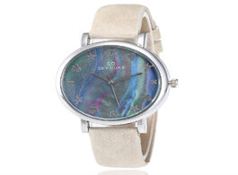 Foto van Horloge 2020 elegant women watches casual gradient quartz watch leather band new strap steel case an