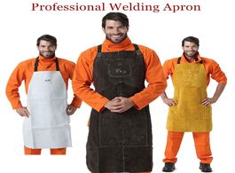 Foto van Gereedschap professional welding apron leather cowhide welder protect cloths carpenter blacksmith ga