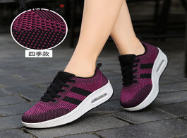Foto van Schoenen women casual shoes fashion breathable walking mesh flat platform sneakers 2020 gym vulcaniz