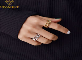 Foto van Sieraden xiyanike trendy 925 sterling silver chain rings for women couples vintage handmade twisted 