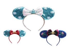 Foto van Baby peuter benodigdheden hair bows with crown minnie ears headband holiday party sequins mouse ear 
