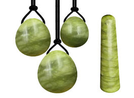 Foto van Schoonheid gezondheid 100 natural stone jade yoni egg set tightening vaginal kegel muscle exerciser 