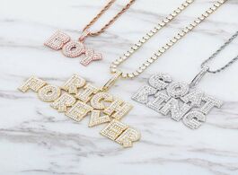 Foto van Sieraden jinao new personalized name custom letters pendant necklace for men women gift hip hop aaa 