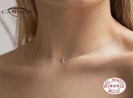 Foto van Sieraden canner real 925 sterling silver geometric mini rivet diamond necklace for women clavicle ch