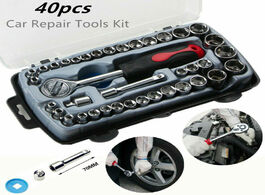 Foto van Gereedschap binoax 40pcs car repair tool socket set ratchet wrench spanner combination hand tools