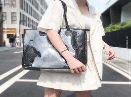 Foto van Tassen 2020 fashion luxury kraft paper tote handbags japanese casual vintage large tranparnt pvc jel