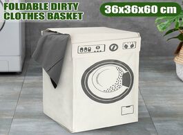 Foto van Huis inrichting washing machine pattern waterproof laundry hamper folding dirty clothes storage bask