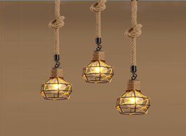 Foto van: Lampen verlichting vintage hemp rope pendant lights wrought iron industrial cafe bar hanging lamps i