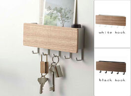 Foto van Huis inrichting door hanging hook wooden decorative wall shelf sundries storage box prateleira hange