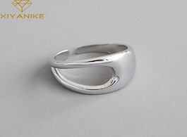 Foto van Sieraden xiyanike 925 sterling silver fashion simple hollow glossy rings for women wedding couple mi