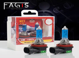Foto van Auto motor accessoires fagis 2pcs h8 h9 h11 55w 12v super white halogen bulbs fog lights 4800k origi