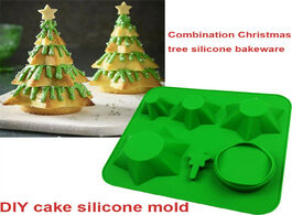 Foto van Huis inrichting christmas tree silicone cake chocolate baking mold ice tray jelly wax mould