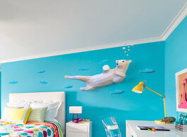 Foto van Speelgoed 3d paper model handmade polar bear diy wall papercraft home decor decoration puzzles educa