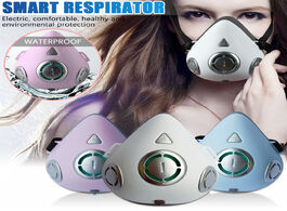 Foto van Beveiliging en bescherming smart electric dustproof face mask anti fog air purification respirator a