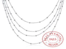 Foto van Sieraden elegant women s accessory multilayers beads design long chain 925 sterling silver fashion n