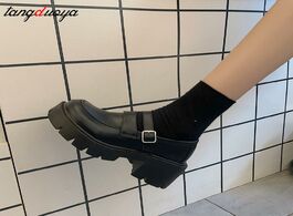 Foto van Schoenen lolita shoes platform black high heels women pumps fashion patent leather woman round toe m