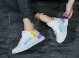 Foto van Schoenen fashion shoes womens vulcanize spring new casual classic leather women white sneakers zapat