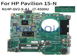 Foto van Computer da0u82mb6d0 laptop motherboard for hp pavilion 15 n n005tx 6 mainboard sr16z i7 4500u n14p 