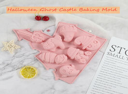 Foto van Huis inrichting halloween ghost castle baking mold silicone chocolate mousse ice tray diy modeling m