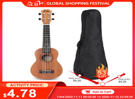Foto van Sport en spel zebra 21 inches ukulele tenor soprano mahogany rosewood 15 frets 4 strings hawaiian gu