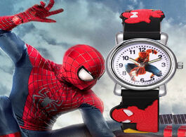 Foto van Horloge disney children s quartz wristwatch spider man watch silicone cartoon kids watches boys gift