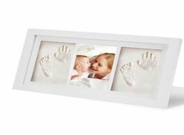 Foto van Baby peuter benodigdheden kid children foot finger hand wooden photo frame set print clay ink kit gi