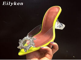 Foto van Schoenen eilyken women pumps pvc transparent crystal cup heeled summer shoes woman pointed toe high 