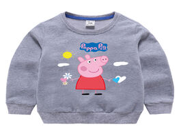 Foto van Speelgoed peppa pig child boy girl solid color cotton sweater long sleeves top children s autumn win