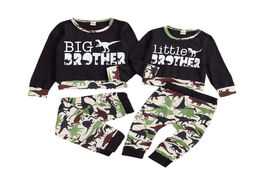 Foto van Baby peuter benodigdheden boys matching outfits autumn big little brother clothes sets dinosaur prin