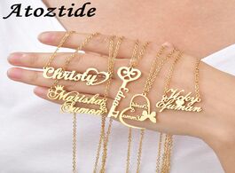 Foto van Sieraden atoztide custom letter necklaces personalized jewelry chain pendant name gold necklace for 