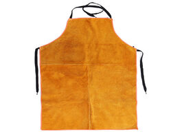 Foto van Gereedschap full cowhide leather electric welding apron bib blacksmith yellow safety clothing