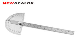Foto van Gereedschap newacalox woodworking 180 degree adjustable protractor angle finder craftsman ruler stai