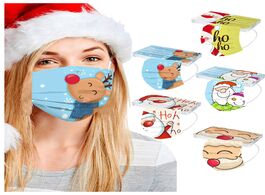 Foto van Baby peuter benodigdheden headband 50pcs parent child mask christmas disposable unisex printed masks