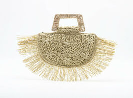 Foto van Tassen summer 2020 round women s straw bag rattan hand woven beach crossbody handbag retro embroider