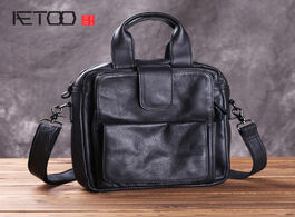 Foto van Tassen aetoo handmade leather men s bags business shoulder casual stilettos a4 document handbags