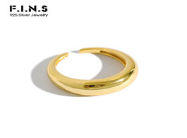 Foto van Sieraden f.i.n.s sterling silver rings for women simple golden finger ring minimalist open adjustabl